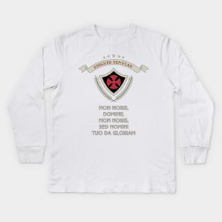 ✙ Knights Templar ✙ Crusaders Warrior Halloween Outfit Insignia Kids Long Sleeve T-Shirt